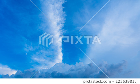 仲夏黃昏時分出現的積雨雲 仲夏黃昏時分出現的積雨雲 123639813