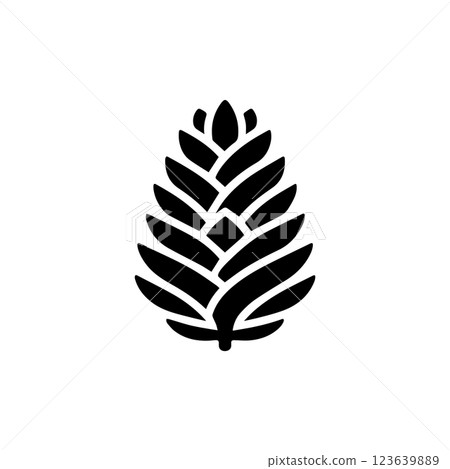Pinecone icon logo design template isolated illustration 123639889