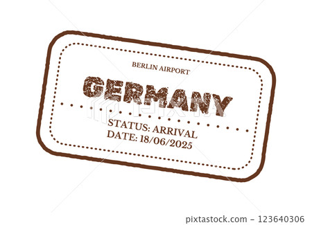 Vintage Style Germany Passport Stamp for Arrivals Vintage Style Germany Passport Stamp for Arrivals 123640306