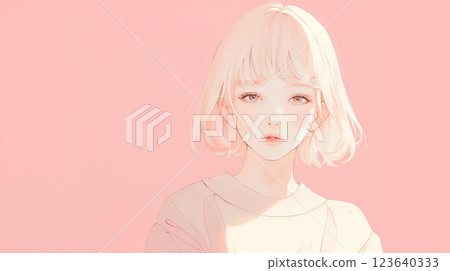 Gentle female portrait 123640333