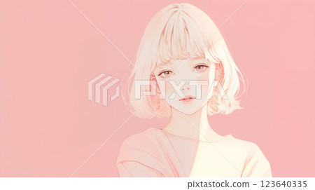 Gentle female portrait 123640335