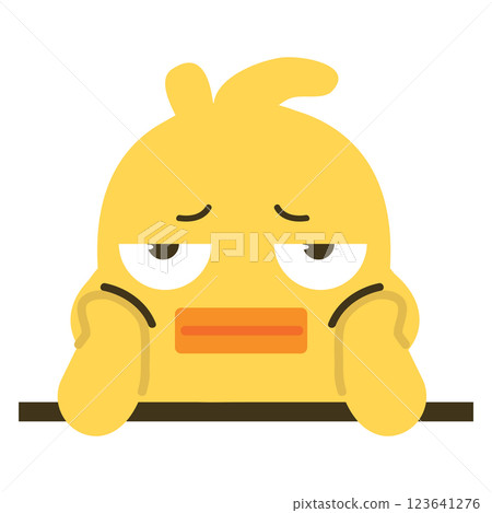 duck with a bored face 123641276