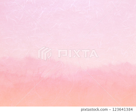 Overlapping Japanese paper Pink Unryu paper background material 123641384