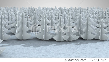 Image of fir trees in winter landscape Image of fir trees in winter landscape 123641404