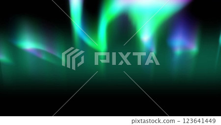 Image of aurora borealis in christmas winter scenery background 123641449