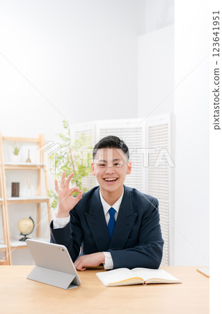 Male, Teenager, Studying, OK 123641951