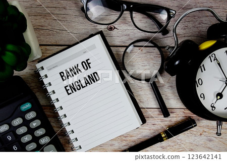 Bank Of England (BOE) text on notepad, Business and Financial concept background Bank Of England (BOE) text on notepad, Business and Financial concept background 123642141