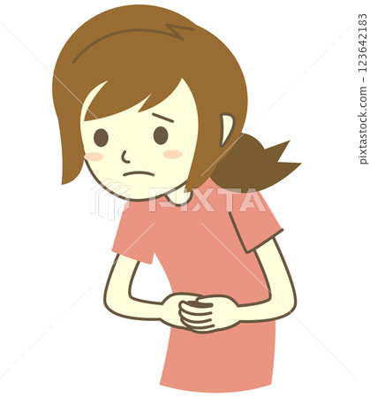 A woman who is sick 123642183