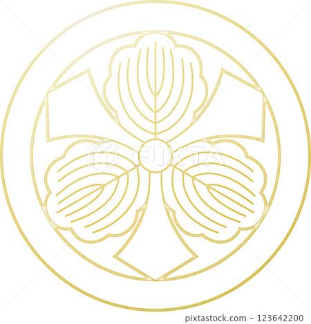 Family crest: Sokagemaru with sword and oak [gold] 123642200