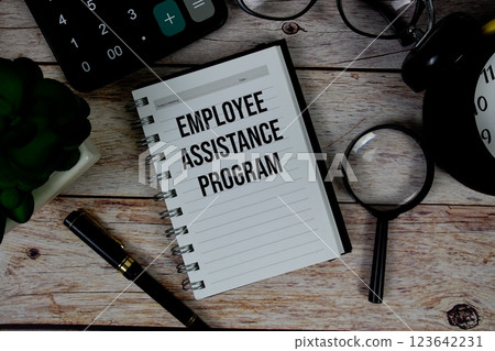 Employee Assistance Program (EAP) text on notepad, Business and Financial concept background 123642231