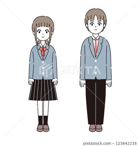 穿制服的學生插圖集 1 穿制服的學生插圖集 1 123642238