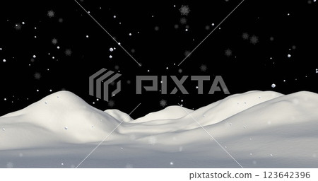 Image of snow falling over christmas winter scenery background Image of snow falling over christmas winter scenery background 123642396
