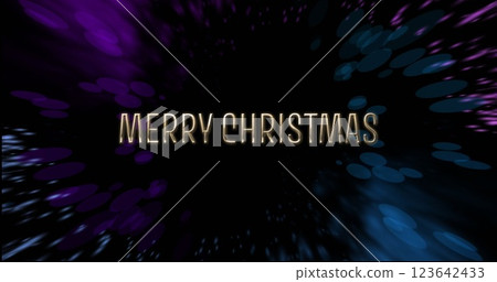 Image of merry christmas text over glowing lights on black background Image of merry christmas text over glowing lights on black background 123642433