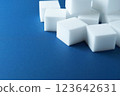 Melamine sponges lined up 123642631