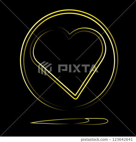 Vector isolated illustration of Korean dalgona game with heart-shaped challenge. 123642641