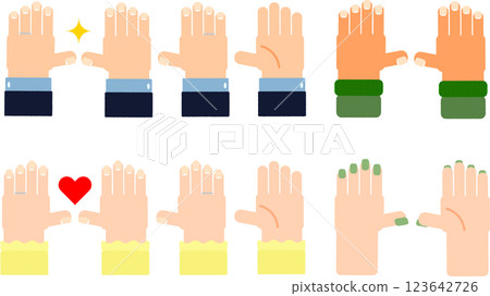 Set of various hands Set of various hands 123642726