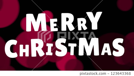 Image of christmas greetings text over red spots falling on black background Image of christmas greetings text over red spots falling on black background 123643368