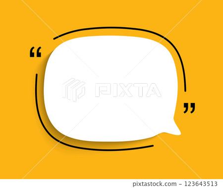 Testimonial banner infographic background. Infographic quote bubble template illustration. 123643513
