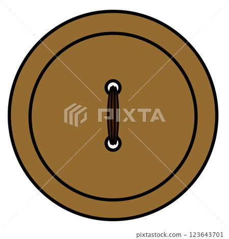 Illustration of a button with two holes 123643701