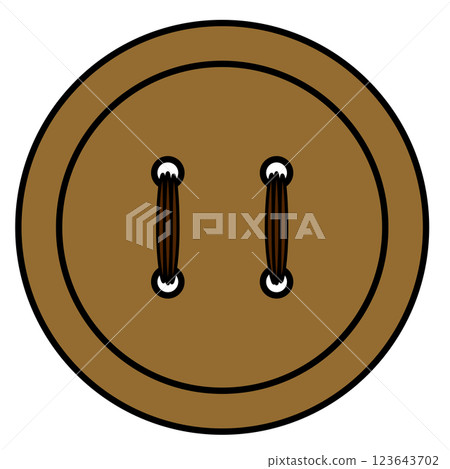 Illustration of a four-hole button 123643702