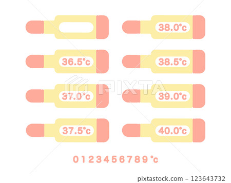 溫度計插圖集 溫度計插圖集 123643732