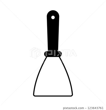 Putty knife icon, plasterer working tool for plastering Putty knife icon, plasterer working tool for plastering 123643761