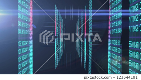 Image of data processing over computer servers 123644191