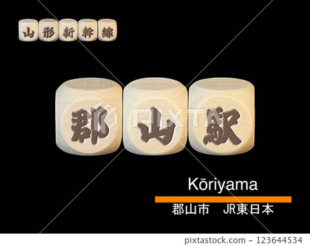 剪紙字母塊：郡山站 123644534