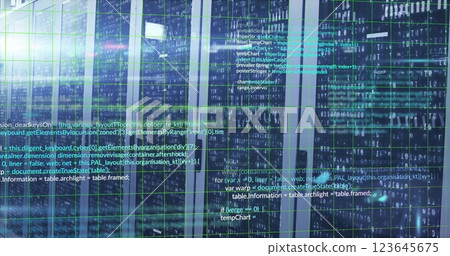 Image of data processing over computer servers Image of data processing over computer servers 123645675
