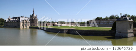 Castle of Chantilly in France 123645726