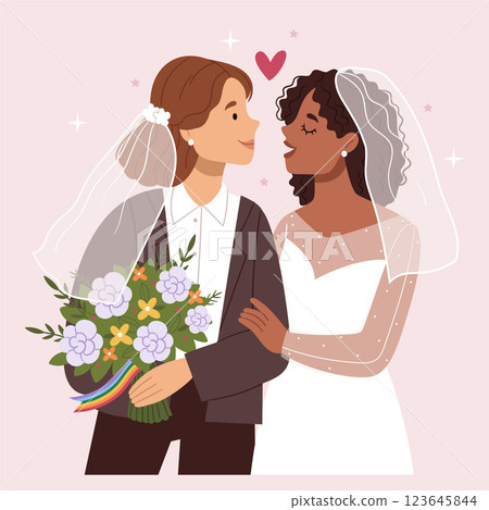 Flat pride month lgbt illustration Flat pride month lgbt illustration 123645844