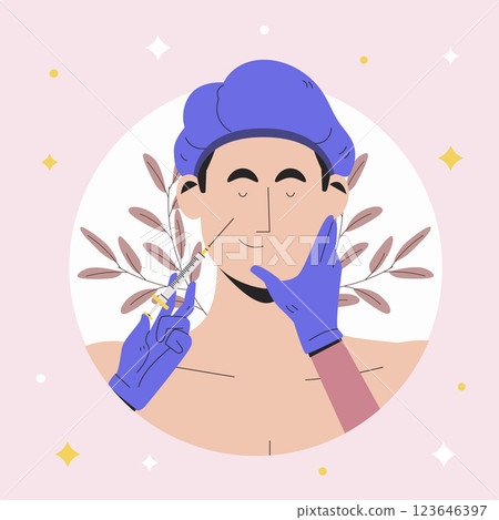 Hand drawn flat design mesotherapy illustration 123646397