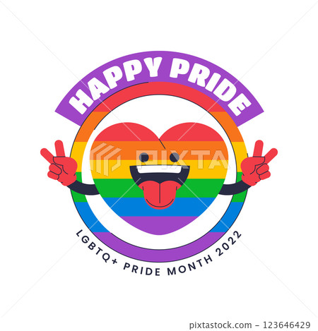 Flat pride month lgbt logo template Flat pride month lgbt logo template 123646429