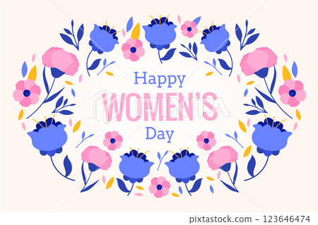 Floral women's day background Floral women's day background 123646474