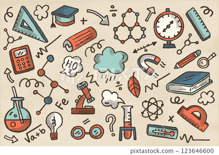 Vintage science education background 123646600