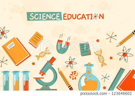 Vintage science education background 123646602