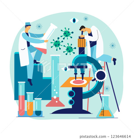 Scientists working together Scientists working together 123646614