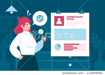 Recruitment illustration concept 123646669