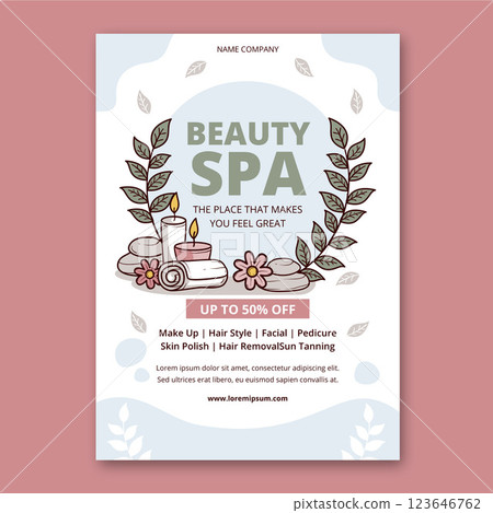 Spa poster design template 123646762