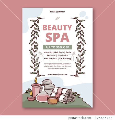 Spa poster design template Spa poster design template 123646772