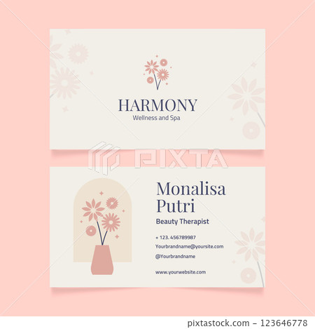 Spa business card template 123646778