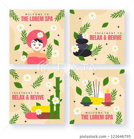 Spa instagram post template Spa instagram post template 123646795