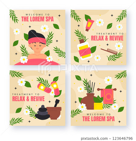 Spa instagram post template Spa instagram post template 123646796