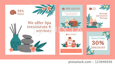 Wellness and spa design template Wellness and spa design template 123646936