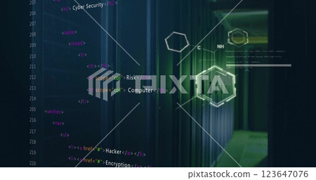 Image of digital data processing over computer servers 123647076