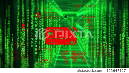 Image of binary coding and data processing over computer servers Image of binary coding and data processing over computer servers 123647117