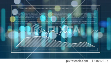 Image of financial data processing over cityscape 123647193