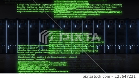 Image of digital data processing over computer servers 123647221