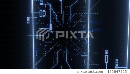 Image of circuit board and digital data processing Image of circuit board and digital data processing 123647225