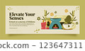 Hand drawn spa care facebook cover 123647311